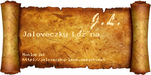 Jaloveczky Léna névjegykártya